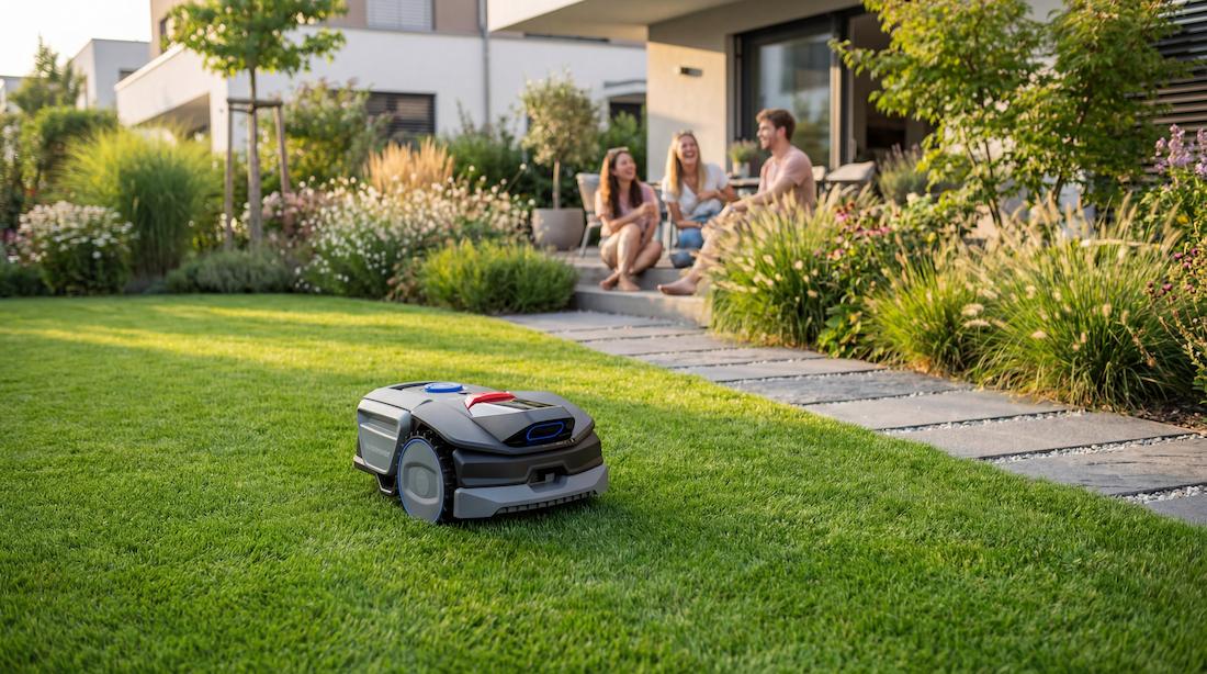 Tagliare l’erba attorno ai pavimenti