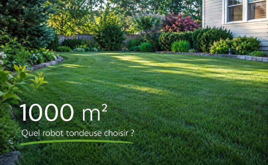 Robot tondeuse 1000m2 jardin pelouse