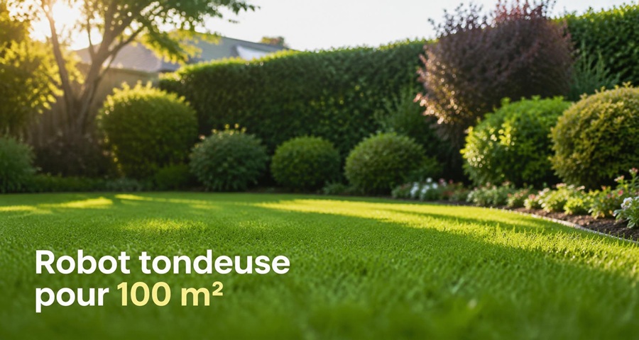 Robot tondeuse pour petit jardin de 100 m²