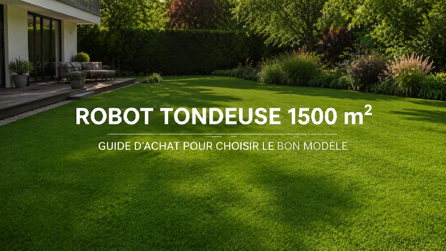 Jardin 1500m² adapt&eacute; robot tondeuse autonome
