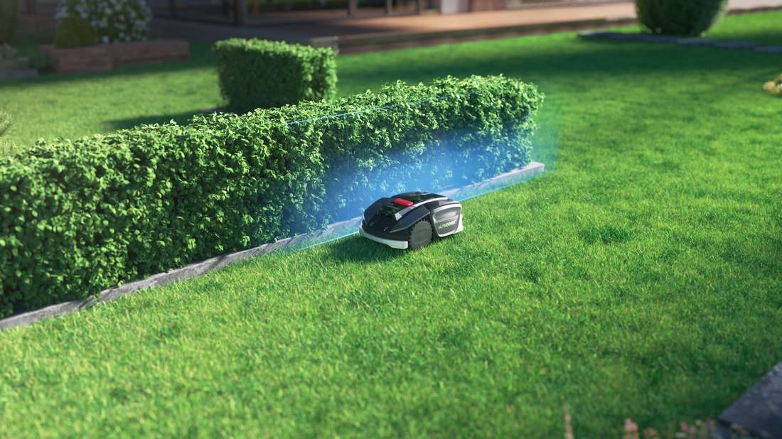 Robotic Lawn Mower in Garden