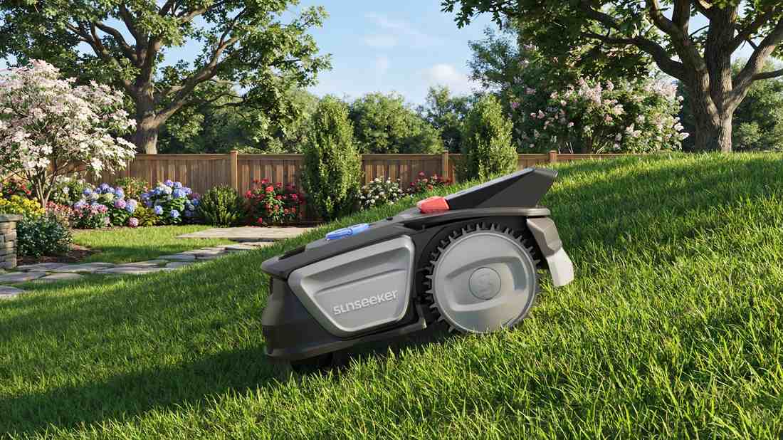 Robotic Lawn Mower on Grass