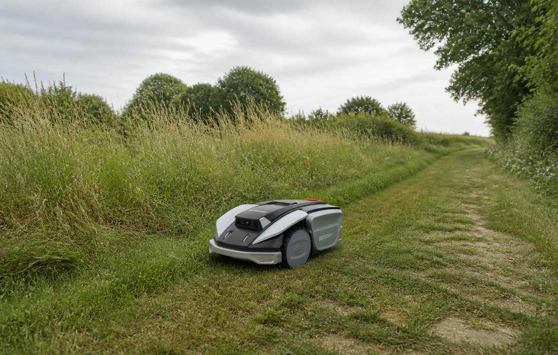 Sunseeker S5 mower on rural meadow edge