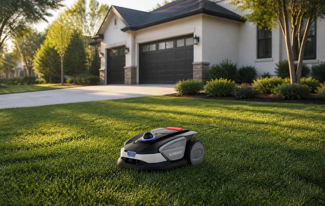 Sunseeker S4 on suburban front yard with driveway