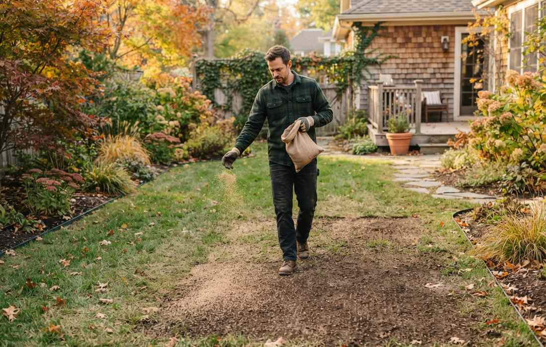 Overseeding lawn in fall