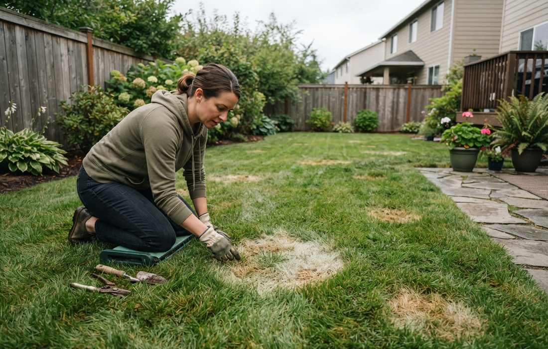 Treating lawn fungus