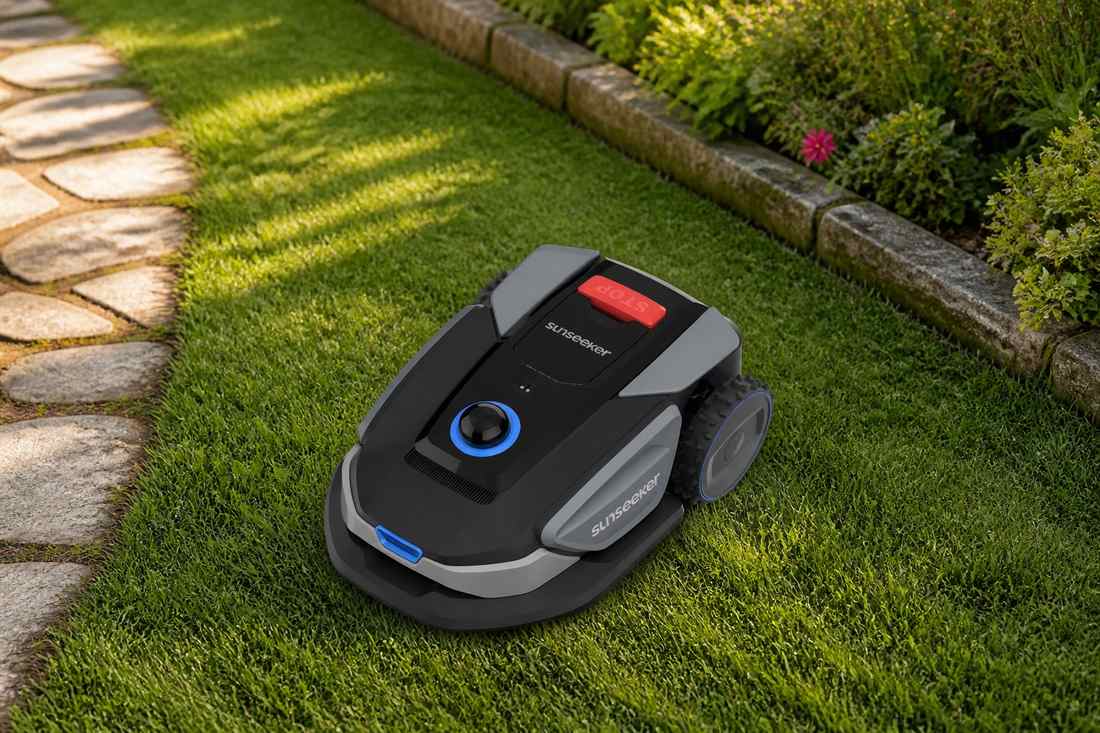 Sunseeker S4 Lawn Mower on Well-Maintained Lawn
