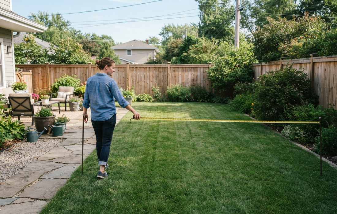 Measuring lawn square footage