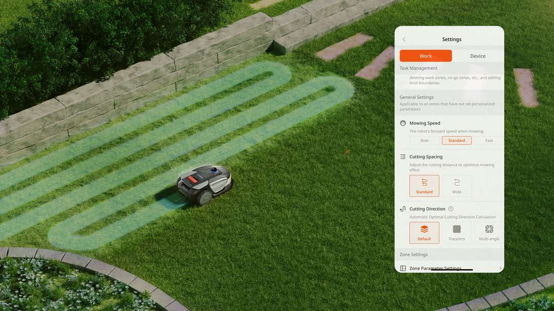 Sunseeker S4 app control on lawn